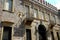 Facade with gate of the palace entrance Zabarella in Padua in Veneto (Italy)