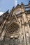 Facade of the Gothic Cathedral above the main door, Cologne,