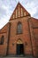 Facade gothic church in Poznan