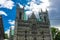 Facade of the gothic Nidaros Cathedral of Trondheim,  Norway