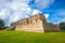 Facade of the governor palace in uxmal, mexico