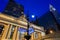 Facade of Grand Central Terminal at twilight in New York