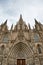 Facade of Historic Barcelona Cathedral in Spain