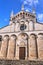 Facade of a historic church  in the city of Massa Maritima