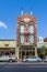 facade of historic houses in the gaslamp quarter in San Diego