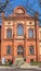 Facade of a historic school building in Schwerin