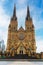 Facade of Historic St Mary`s Cathedral in Sydney, Australia