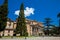 Facade of the historical Anaya Palace built in 1760 at Salamanca in Spain