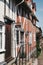 Facade of a house in Lavenham, a village in Suffolk, England, UK