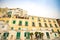 Facade of the house on street of Amalfi city, Italy