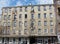 The facade of the house, traces of bullets, the second world war. Warsaw Poland