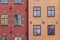 Facade of houses at Stortorget, Stockholm Sweden