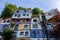 Facade of Hundertwasser Village in Kegelgasse, Vienna, Austria