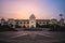 Facade of ipoh railway station at dusk