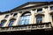 Facade with large balcony in Padua in the Veneto Italy