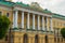 Facade of Lobanov-Rostovsky Palace, also known as House with lions in St. Petersburg, Russia. Constructed in 1817-1820