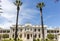 Facade of the main building of the Faculty of Theology of the Stellenbosch University in Stellenbosch, Western Cape, South Africa