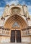 Facade and main door of the Cathedral Basilica Metropolitana y Primada de Santa Tecla