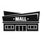 Facade mall icon, simple style