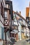 facade of medieval houses in the town of Kronberg