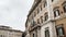 The facade of the Montecitorio palace in Rome