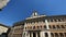 Facade of the Montecitorio Palace in Rome, seat of the Italian Chamber of Deputies