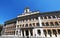 Facade of the Montecitorio Palace in Rome, seat of the Italian Chamber of Deputies