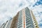 Facade of a multifamily house on blue sky backgrounds