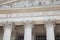 Facade of National Archives building in Washington DC