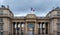 Facade of the National Assembly in Paris France