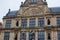 Facade of Nederlands Toneel Gent NTGent or NTG, a famous theatre in Sint-Baafsplein square, in Ghent, Belgium