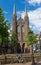 Facade of the Neo-Gothic Roman Catholic church called De Krijtberg Kerk. amsterdam . The Netherlands.