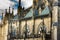 Facade of New Dome Mariendom in Linz, Upper Austria, gothic cathedral, close up of architectural details