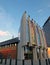 Facade of the new west yorkshire playhouse theatre building in saint peters street Leeds