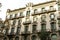 Facade of old apartment buildings in el Eixample, Barcelona, Catalonia, Spain