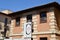 Facade Of The Old Cervantes House In Alcala De Henares. Architecture Travel History.