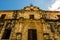 Facade of old colonial cathedral in Old Havana, Cuba