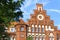 Facade of old German residential house in Lubeck