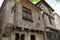 Facade of an old house, half-timbered house, from medieval times