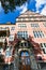 Facade of old Navigation School in Hamburg port