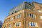 Facade of an ornate apartment building in the Amsterdamse School style in Amsterdam Zuid, The Netherlands