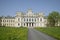 The facade of the Palace of the Znamenka sunny day. Peterhof, Russia