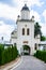 Facade of pasarea monastery, orthodox church architectural details. Entrance of an orthodox monastery