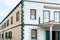 Facade of Philipsburg Courthouse, old town historic landmark in Philipsburg, Sint Maarten