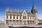 Facade of Post palace and Korenlei street in Ghent Belgium