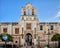 The facade of the Puerta del Pardon, now the visitors entrance to the Seville Cathedral in Spain.