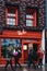 Facade of Ray Ban store decorated with glasses in Camden Town, London, UK