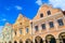 Facade of Renaissance houses in Telc, Czech Republic