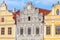 Facade of Renaissance houses in Telc, Czech Republic (a UNESCO w