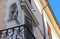 Facade of Rimini City Hall with statue on Cavour square in Rimini, Italy